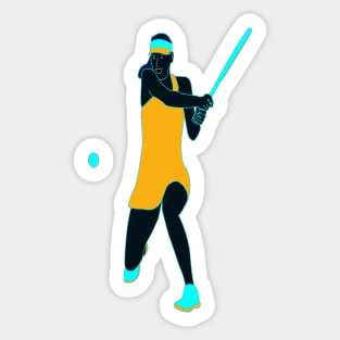 RETRO TENNIS PLAYER GIRL Sticker